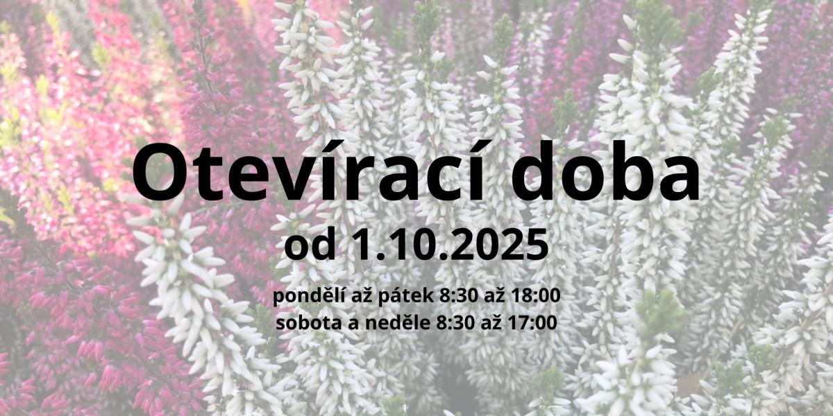 otevírací doba od 1.1.0.2025